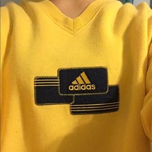 Yellow Vintage Adidas Oversized Sweatshirt